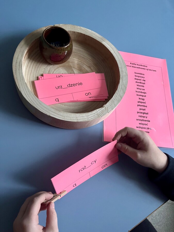 Ortografia "ą", "om", "on" pomoce klamerkowe