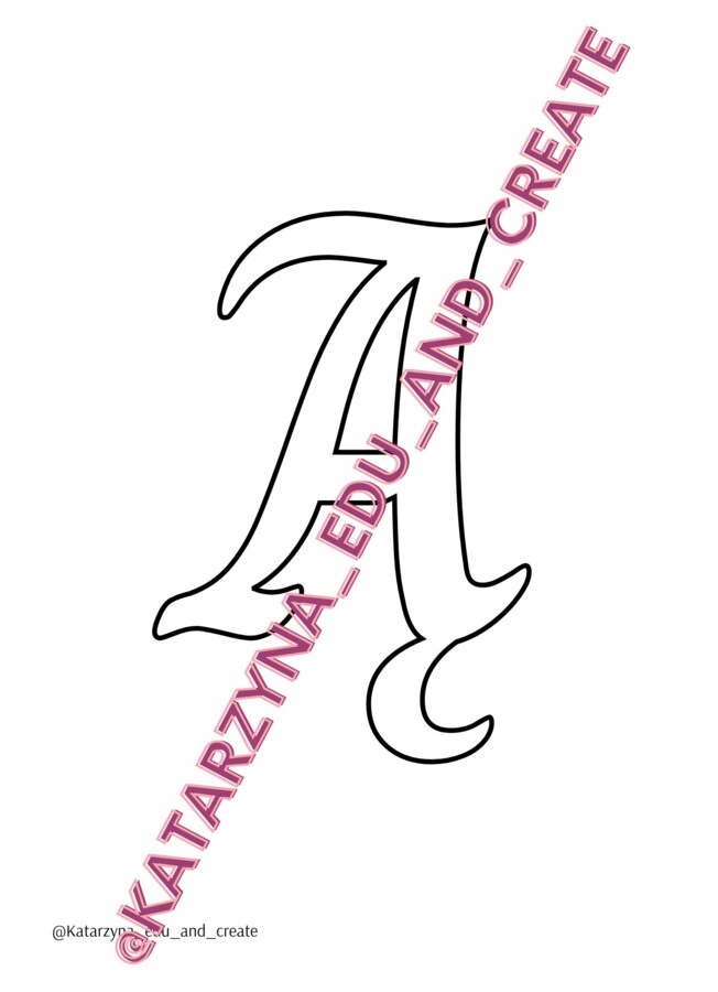 Szablon liter - charm - wielkie