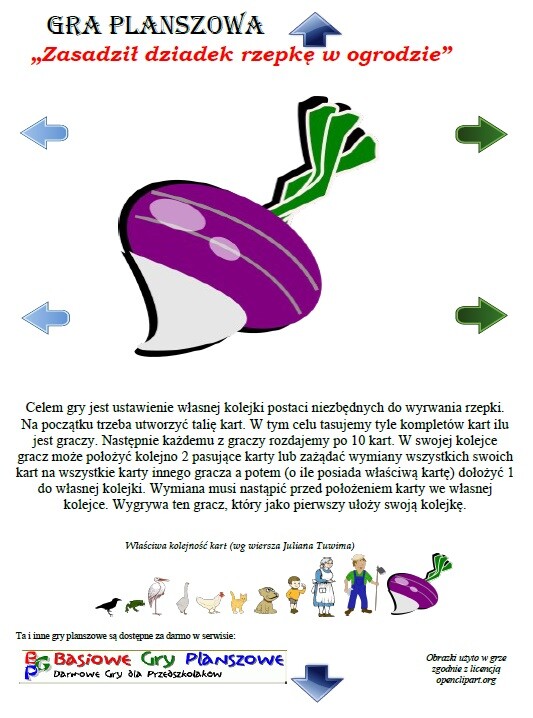 Zasadził dziadek rzepkę w ogrodzie – Gra planszowa