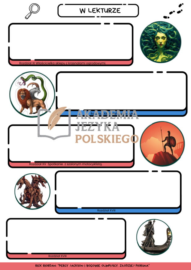 Wytropić Mitologię – gotowe karty pracy do „Złodzieja Pioruna”