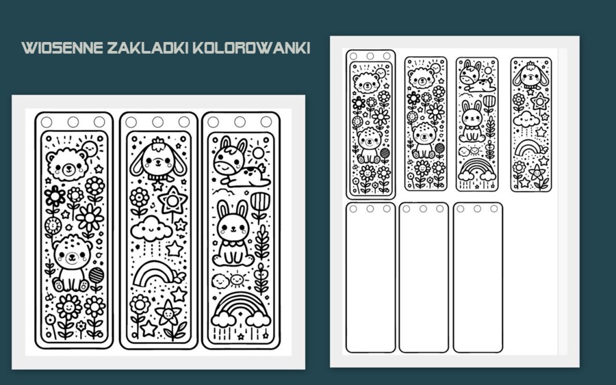 Zakładki kolorowanki dla dzieci