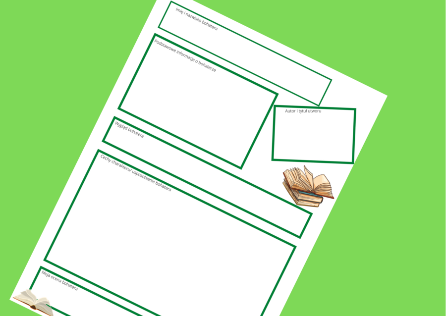 Bohater literacki – karta pracy