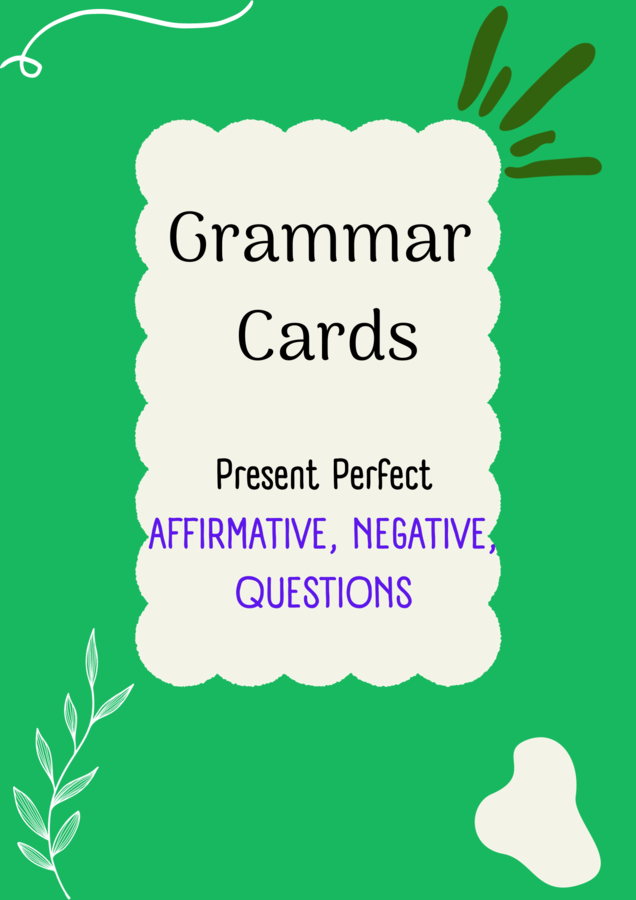 Present Perfect/ Karty do mówienia/ Mówienie/ Speaking/ Zestaw/ Pakiet/ Klasy 4-8/ Klasy 4-6/ Klasy 6-8/ SP/ Warm-up/ Rozgrzewka/ Gramatyka/ Grammar/ Speaking cards grammar/ Grammar cards/ E8