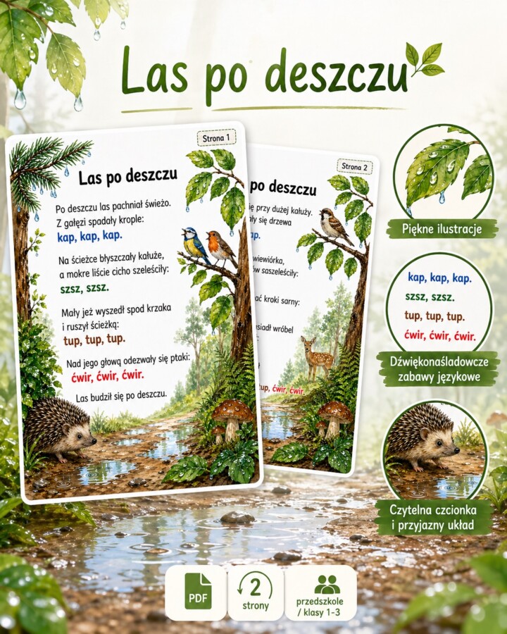 Las po deszczu