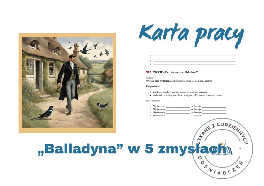 KARTA PRACY – „Balladyna” w 5 zmysłach
