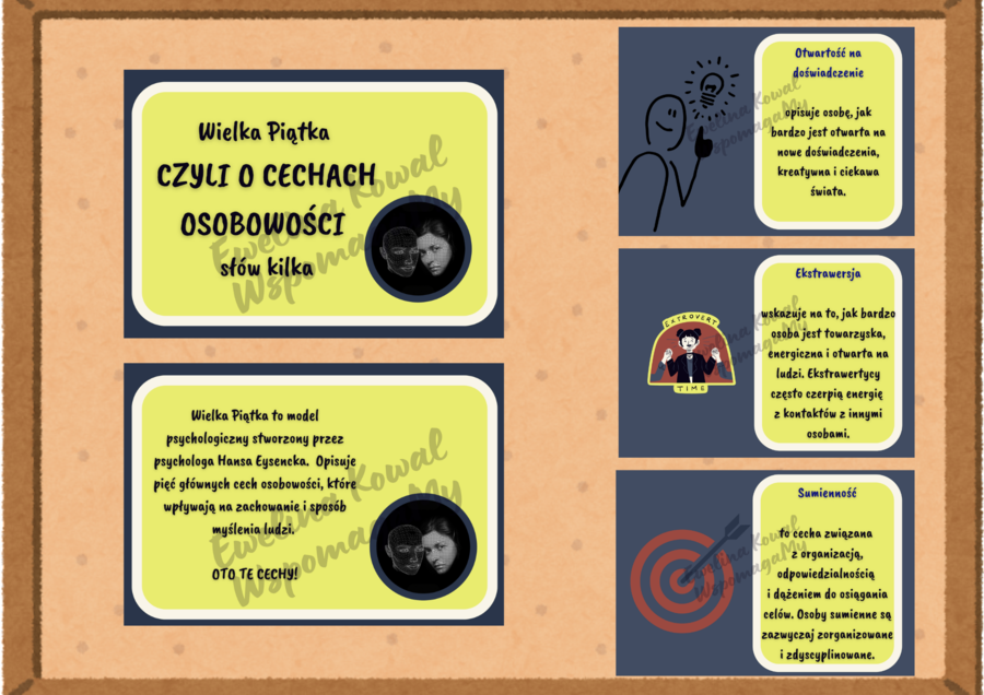 Nowość! Wielka Piątka Cechy Osobowości Gazetka Psychologiczna