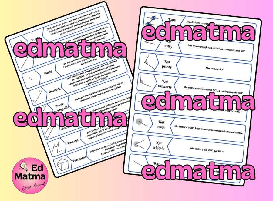 Aktywizująca Geometria: Układanka, Wklejka i Powtórka w jednym! (32 pojęcia)