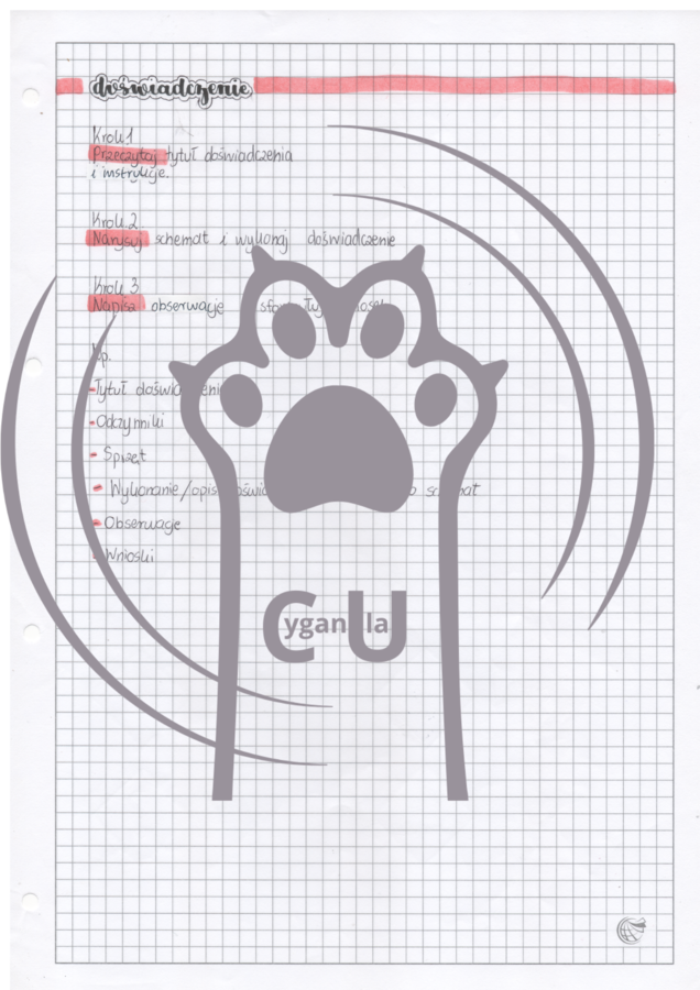 Notatki wizualne - Podstawy chemii - Klasa 7