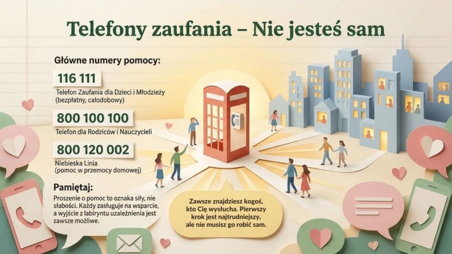 Uzależnienia – Labirynt Wyborów (gazetka szkolna / prezentacja)