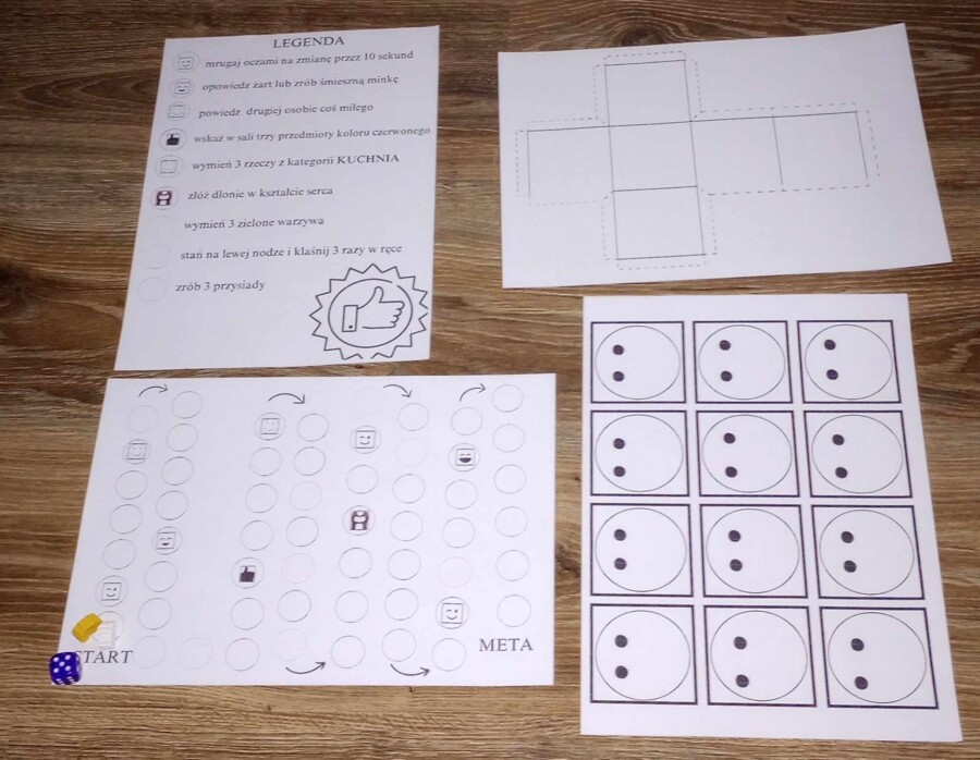 Gra planszowa "Emotki" z dodatkami