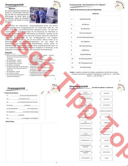 Zerspanungstechnik - język niemiecki techniczny