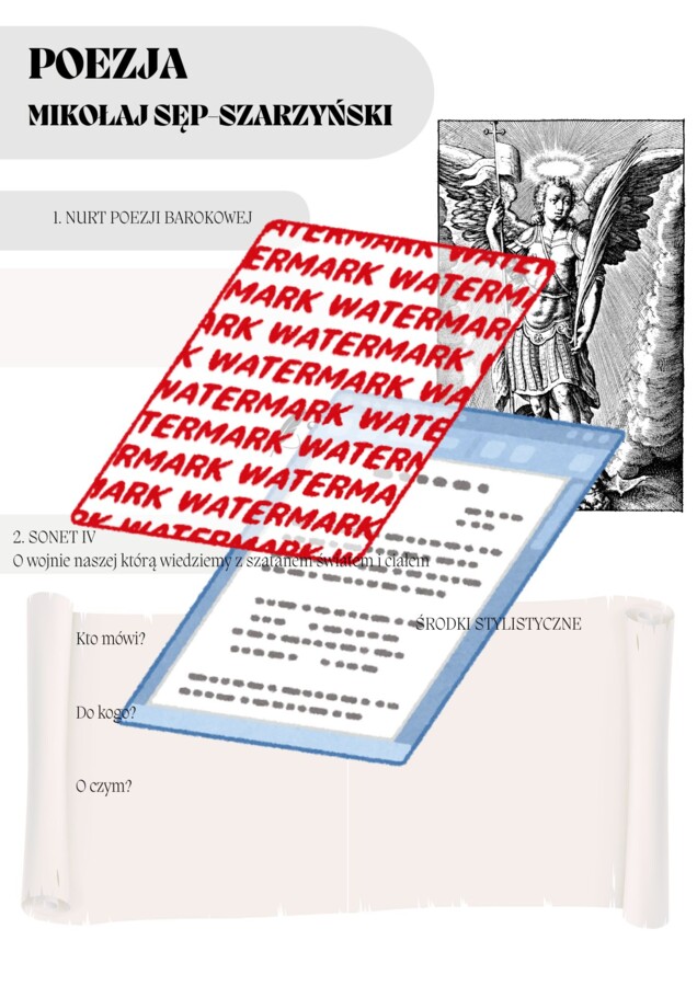 📒Notatnik maturalny – Barok (wprowadzenie, poezja barokowa, Skąpiec)