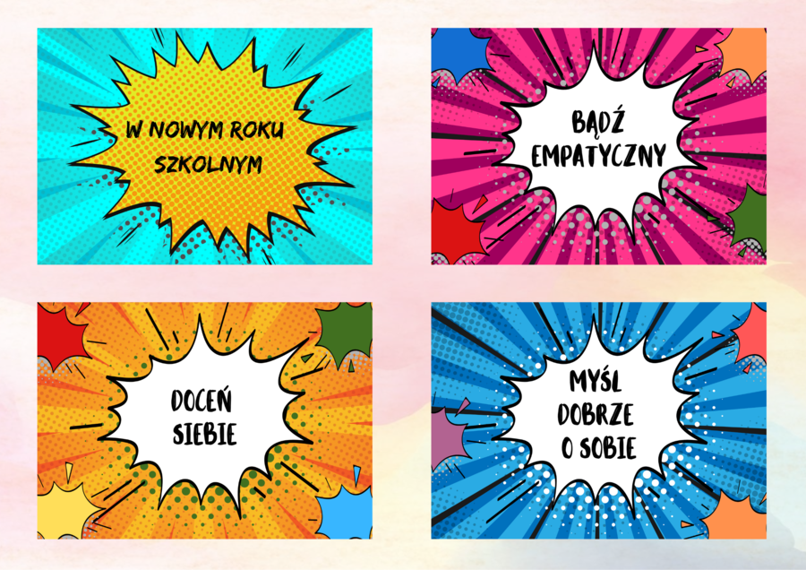 Motywacja na nowy rok szkolny -materiały na gazetkę.