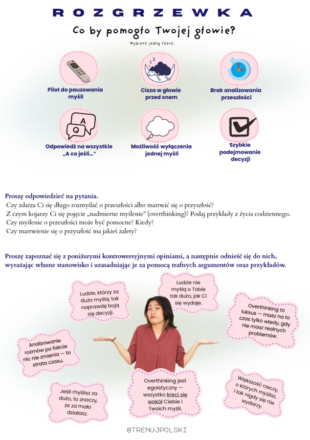 W pętli myśli - gotowa lekcja JPJO, poziom C1