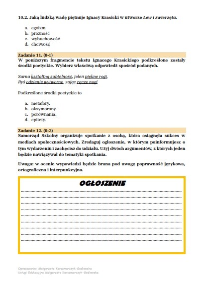 Czytanie ze zrozumieniem teksty nieliterackie "60 kroków + lektury IV-VI"