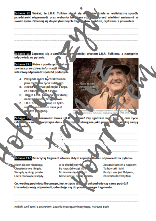 E8 „Hobbit, czyli tam i z powrotem” *ZBIÓR ZADAŃ EGZAMINACYJNYCH* – wymagania 2024/2025 i 2025/2026