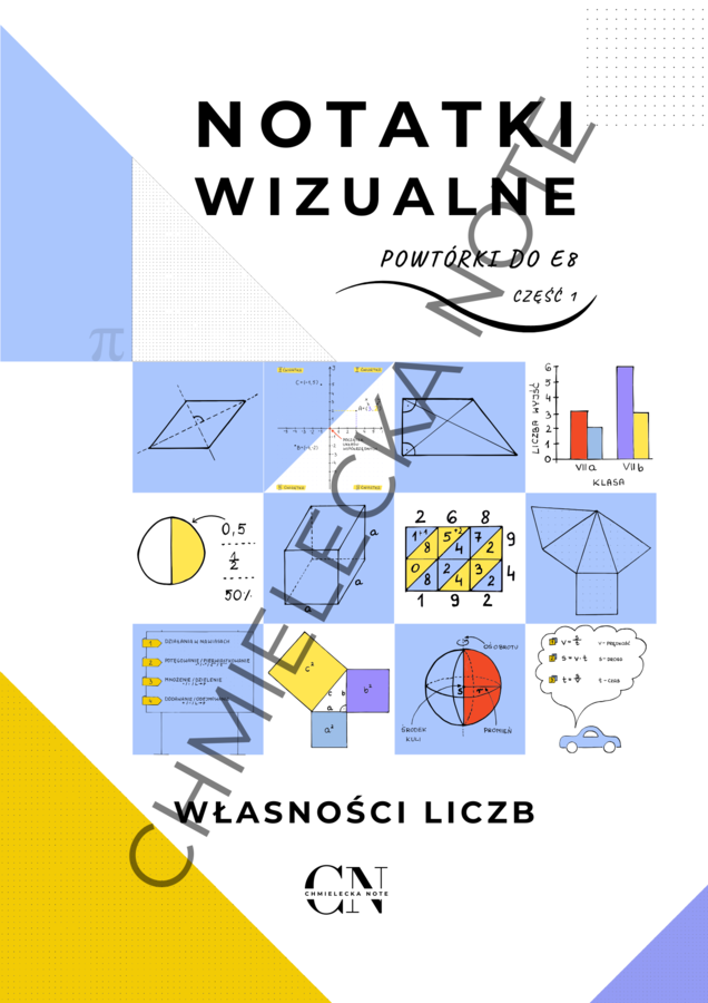 PAKIET E8 EGZAMIN ÓSMOKLASISTY - własności liczb, algebra, geometria, zastosowania matematyki