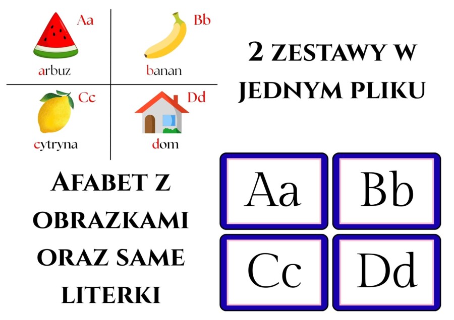 Nauka Literek- Alfabet do druku