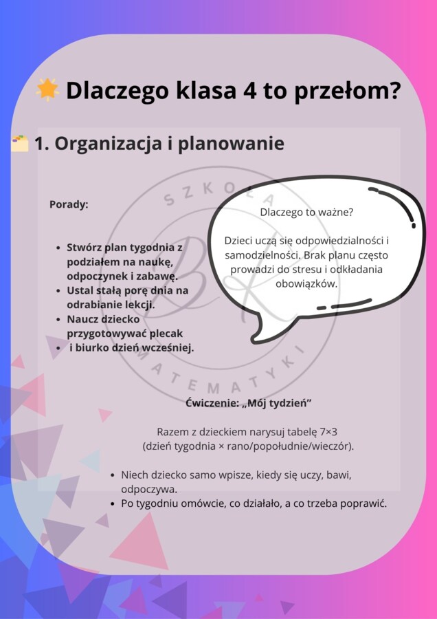 📘 Efektywne metody uczenia się dla dzieci rozpoczynających naukę w klasie 4