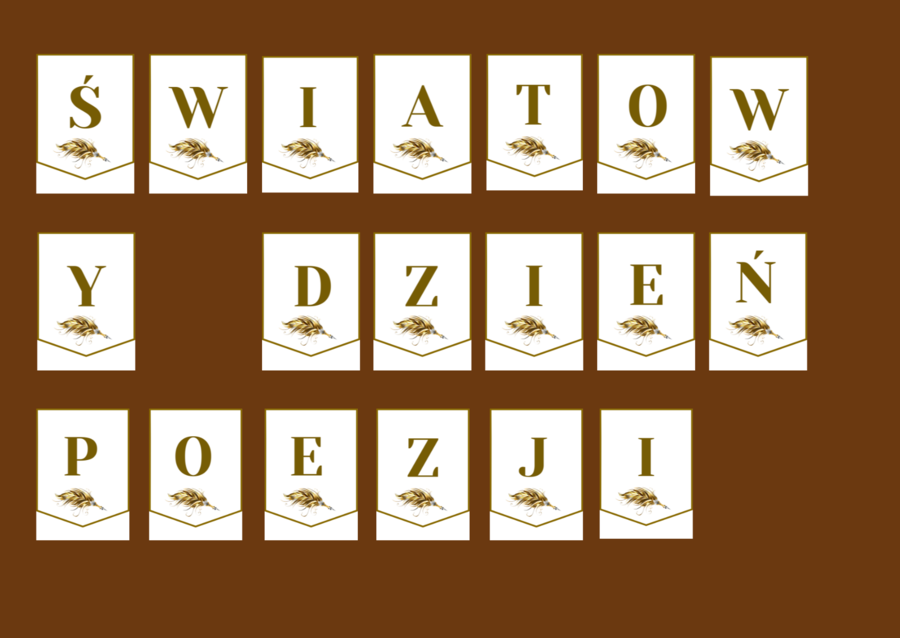 DZIEŃ POEZJI – girlanda – napis – gazetka – wersja 5