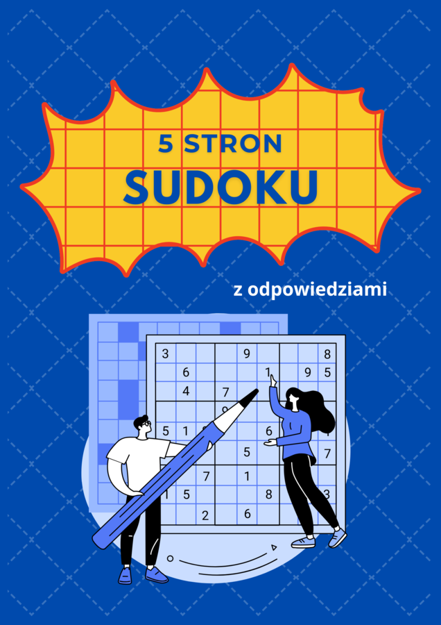 🧩✨ 5 stron Sudoku z odpowiedziami ✨🧩
