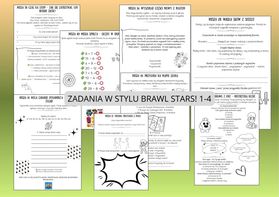 Zadania w stylu Brawl stars!1-4