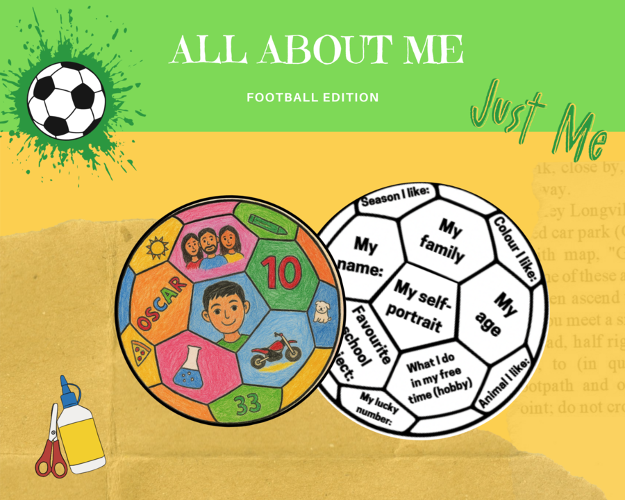 All About Me - Craft Activity - Football Edition - Back to school - Wszystko o mnie - powrót do szkoły - język angielski