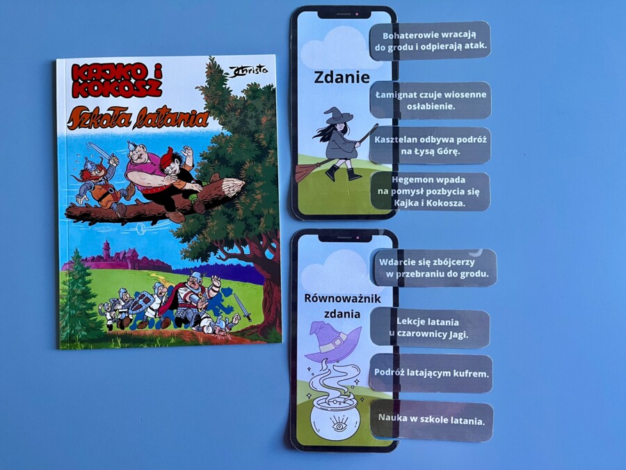 "Kajko i Kokosz" - zdanie a równoważnik zdania - uzupełnianka