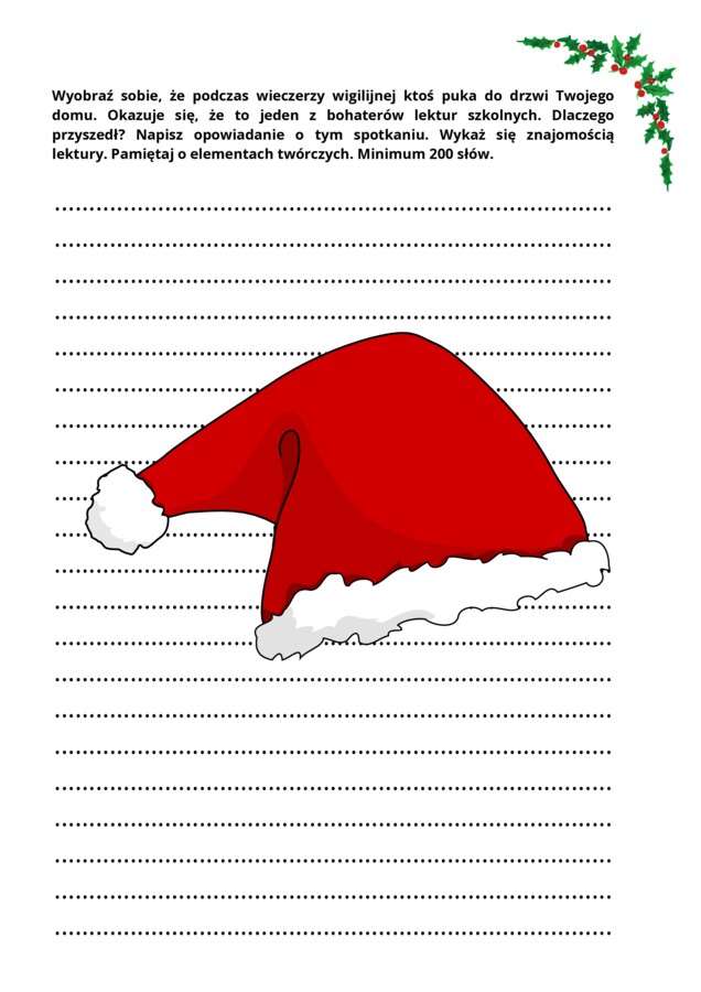 Świąteczne opowiadanie twórcze