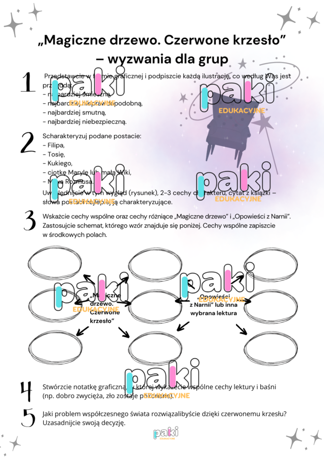 „Magiczne drzewo. Czerwone krzesło" - wyzwania dla grup