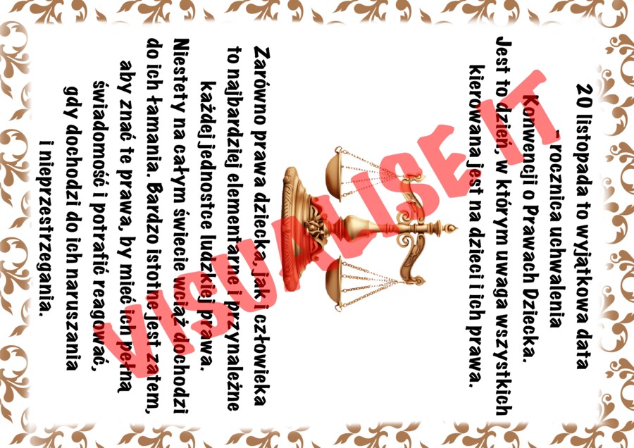 Gazetka PRAWA DZIECKA MIĘDZYNARODOWY DZIEŃ PRAW DZIECKA 20 listopada