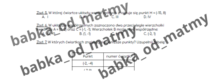 W 10 tygodni do E8 – E8 matematyka – Powtórki na MAXA (dział 7)