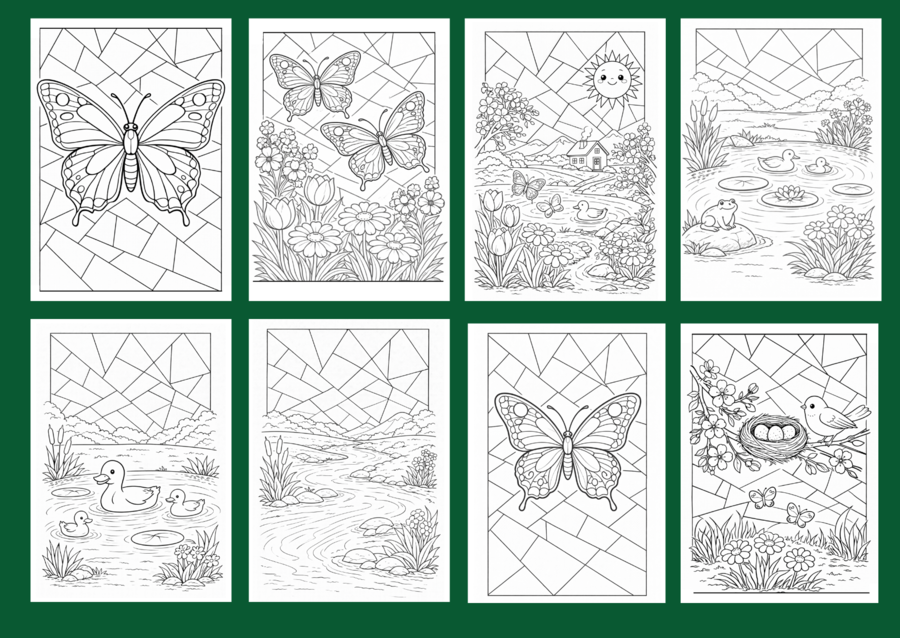 Kolorowanki WIOSNA – zestaw 37 stron do kolorowania