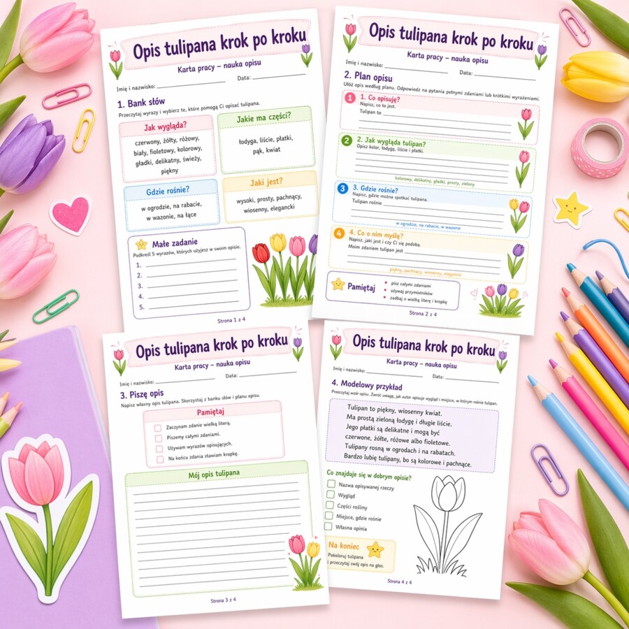 Opis tulipana krok po kroku