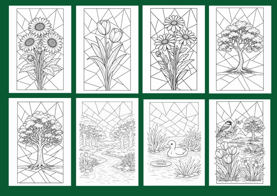Kolorowanki WIOSNA – zestaw 37 stron do kolorowania