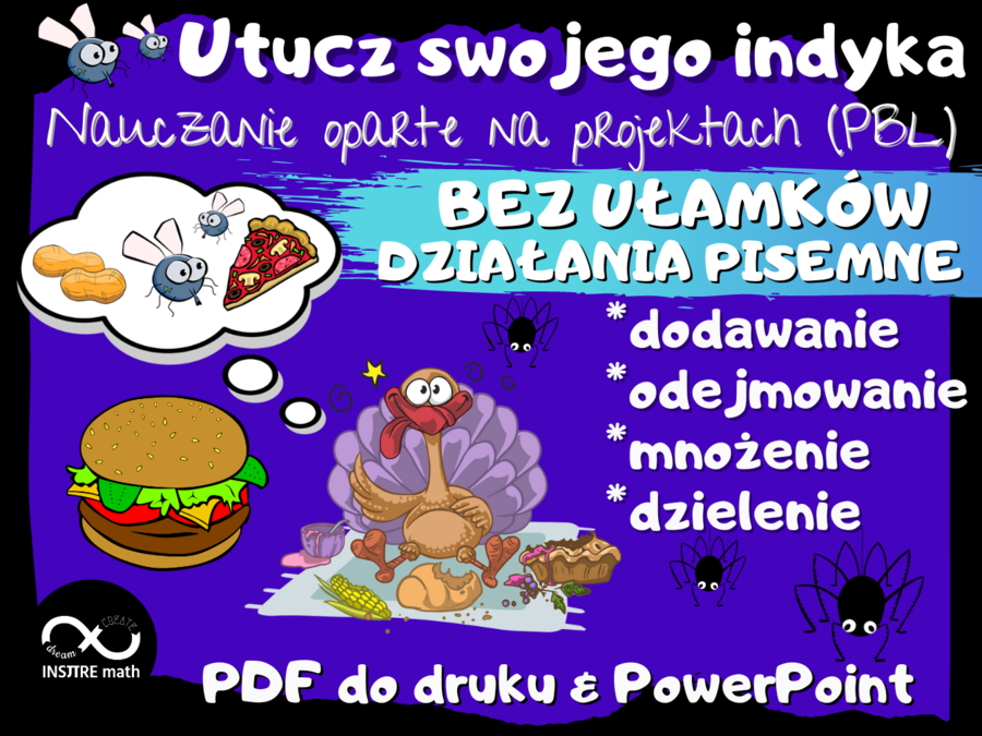 Projekt matematyczny: Utucz Indyka (działania pisemne) – Nauczanie Oparte na Projektach (PBL) dla kl.4-5 (bez ułamków).