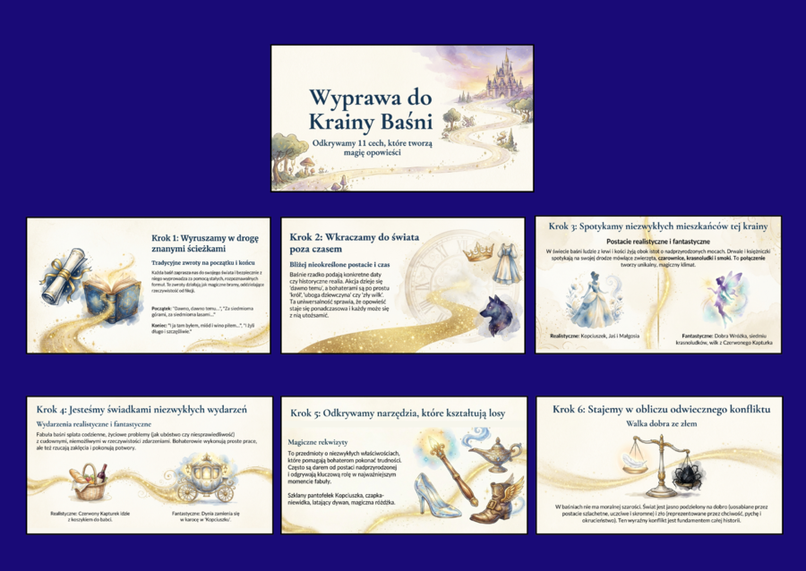 🧚‍♀️🏰BAŚŃ – prezentacja multimedialna – cechy gatunku literackiego + wklejka