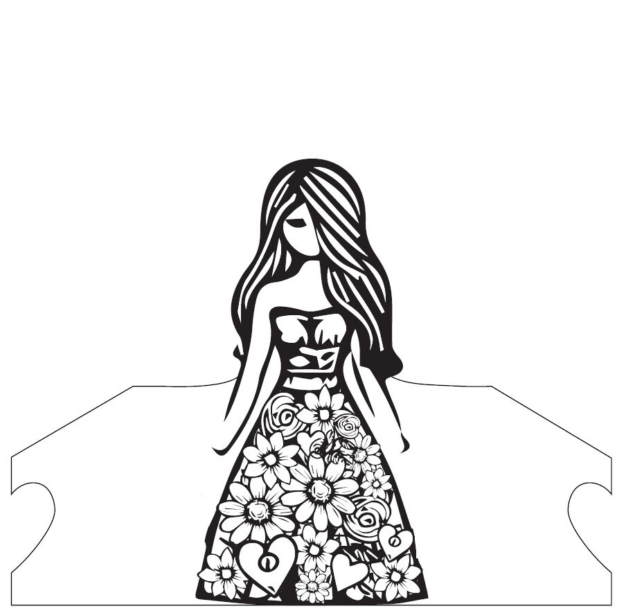 Laurka kobieta z suknią