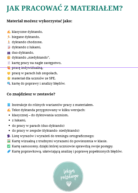 Lektury bez byków. Seria dyktand (nie tylko) dla ósmoklasisty. Dziady cz. II