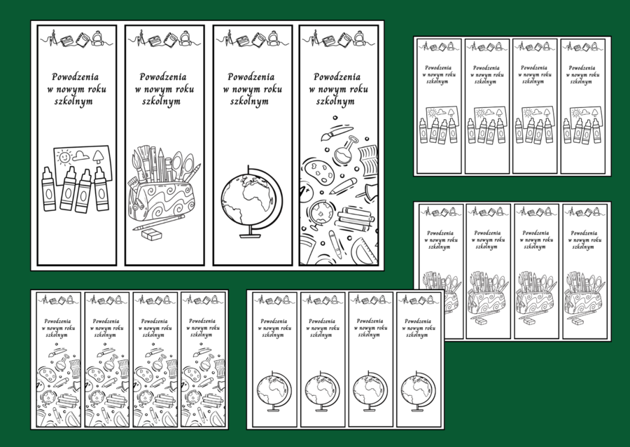 POWRÓT DO SZKOŁY – szkoła – zakładki do książek – zakładka – wersja 3
