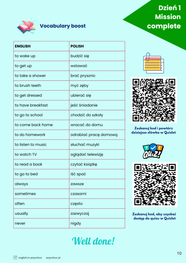 Angielski: Wakacyjny kurs na poziomie A2 dla uczniów w wieku 13-16 lat