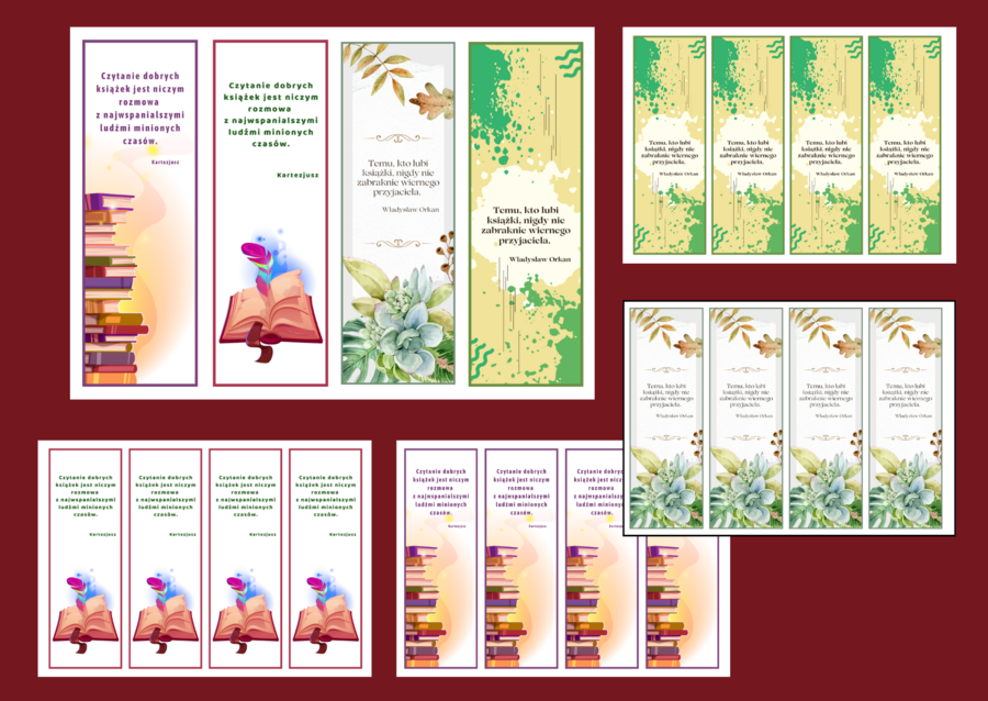 DZIEŃ KSIĄŻKI – zakładki do książek – zakładka – biblioteka – wersja 5