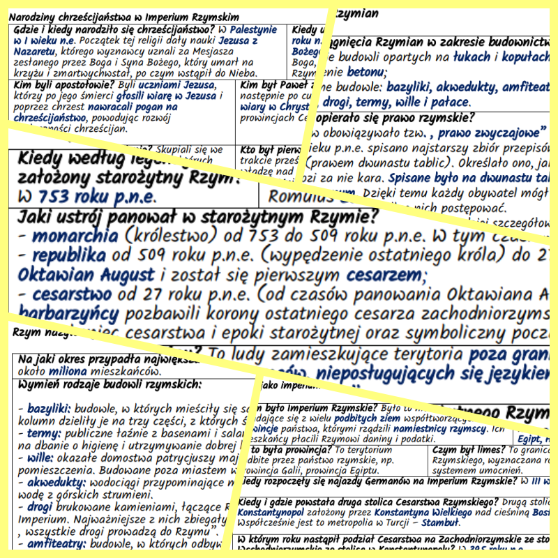 Cywilizacja starożytnego Rzymu. NOTATKI