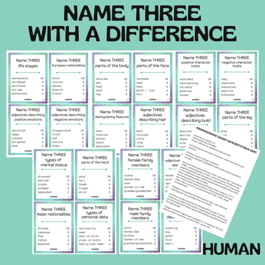 NAME THREE… WITH A DIFFERENCE / HUMAN