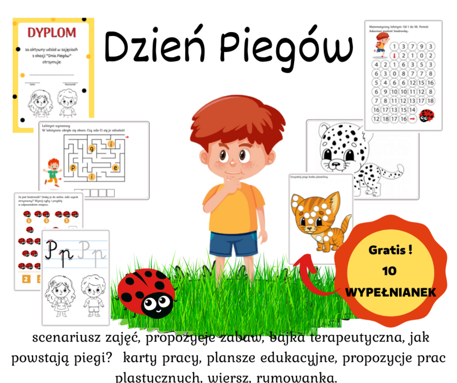 Dzień Piegów - 1 Marca + gratis 10 WYPEŁNIANEK, Plakaty - z morałem