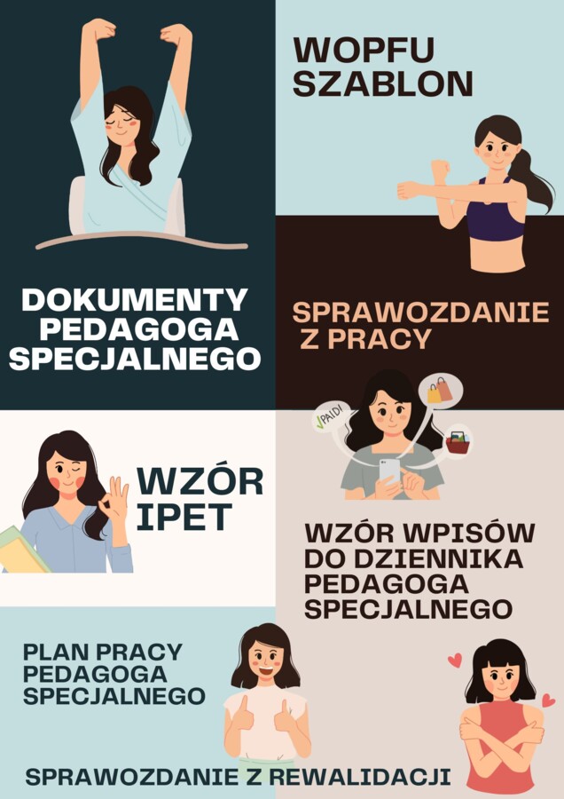 IPET, WOPFU, SPRAWOZDANIE, PLAN PRACY, PRZYKŁADOWE WPISY DO DZIENNIKA PEDAGOG SPECJALNY