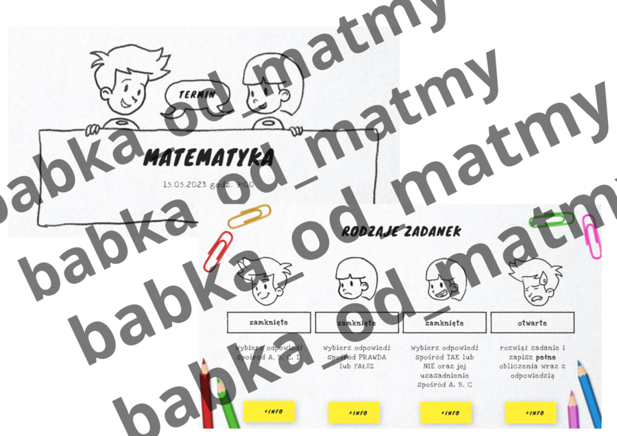 Egzamin ósmoklasisty z matematyki - prezentacja na lekcję organizacyjną