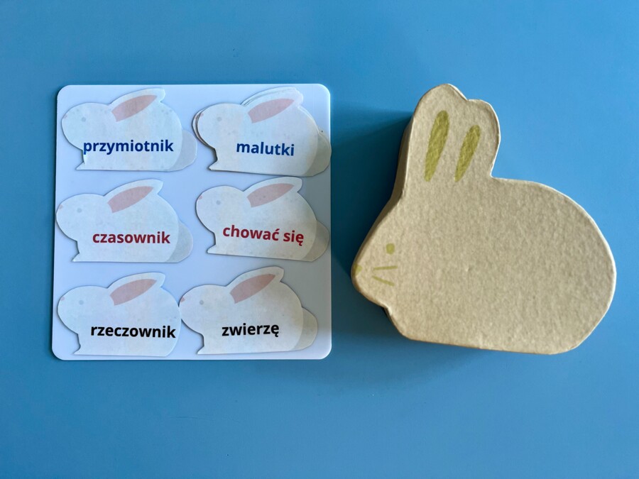 Wielkanoc - części mowy - zajączek memory