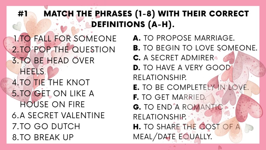 Valentine's Day Exercises