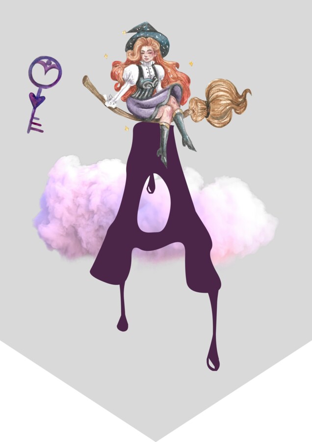 Girlanda andrzejkowa, materiały na andrzejki